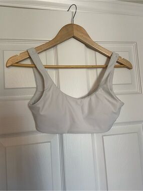 Zaful White Scoop Neck Bikini Top